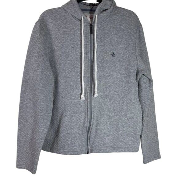 Penguin Munsingwear Hoodie Womens Medium Full Zip Sweatshirt Cotton Embroidered - Picture 1 of 9